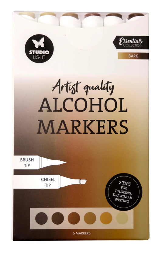 Studio Light - Alcohol Markers - Bark 6pcs