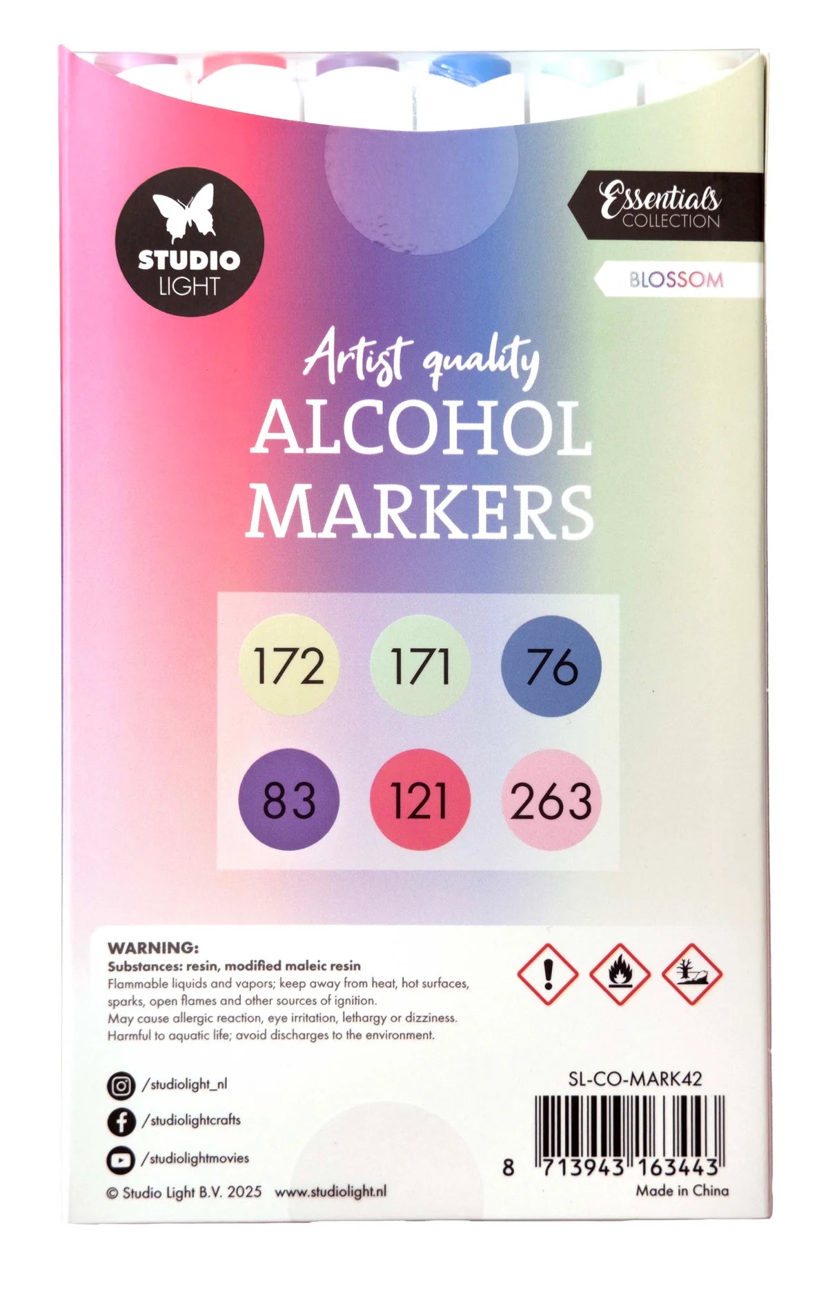 Studio Light - Alcohol Markers - Blossom 6pcs