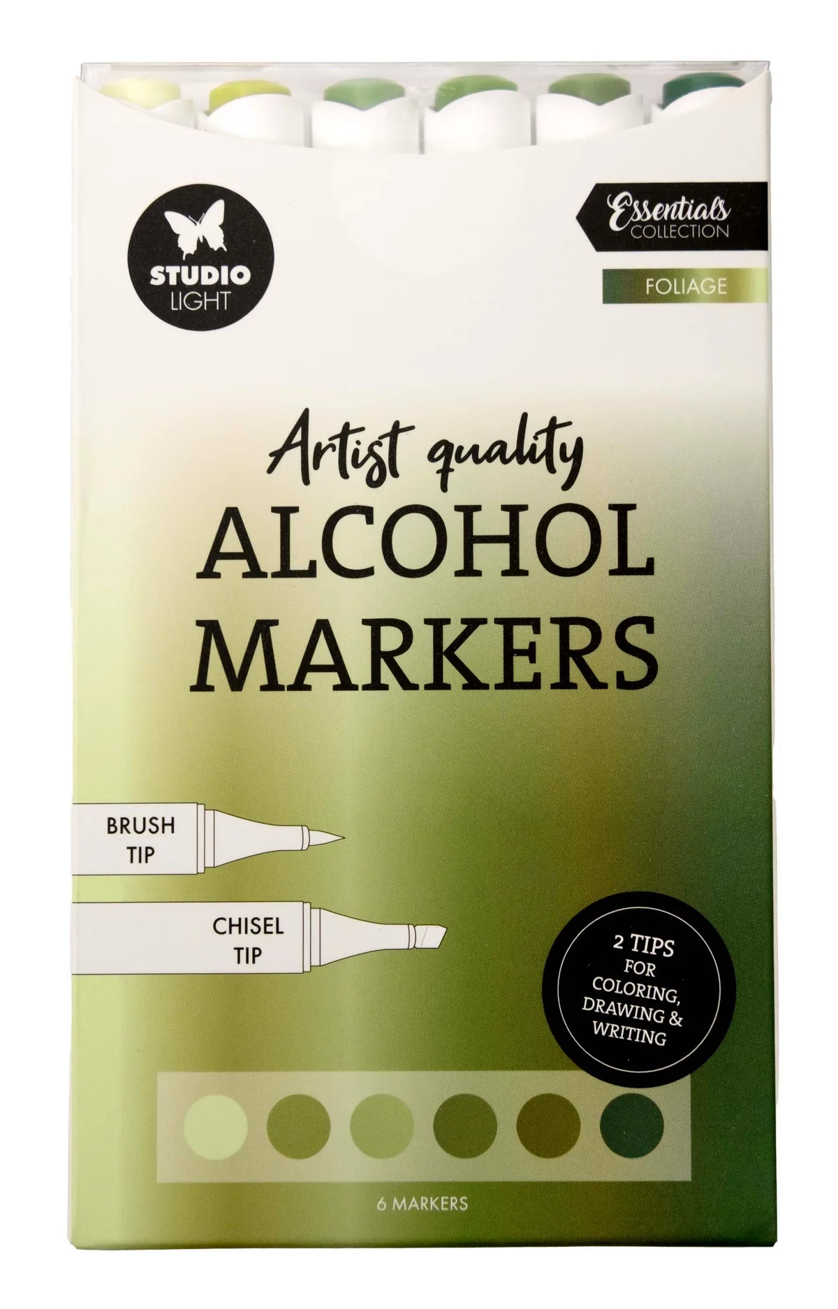 Studio Light - Alcohol Markers - Foliage 6pcs