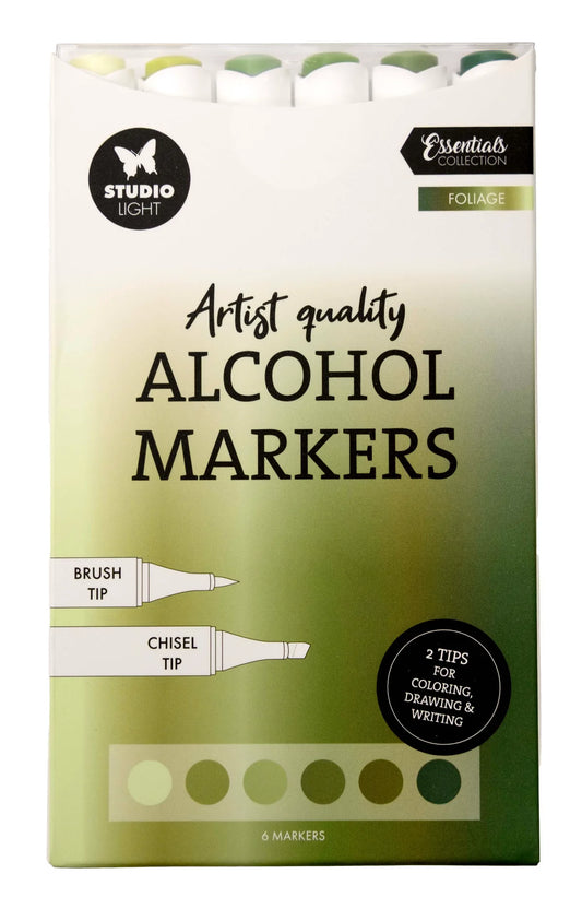 Studio Light - Alcohol Markers - Foliage 6pcs