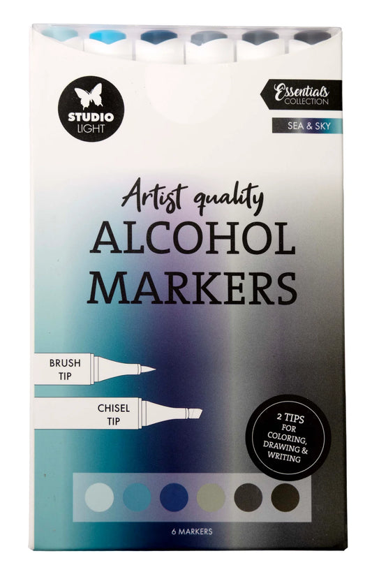 Studio Light - Alcohol Markers - Sea & Sky 6pcs