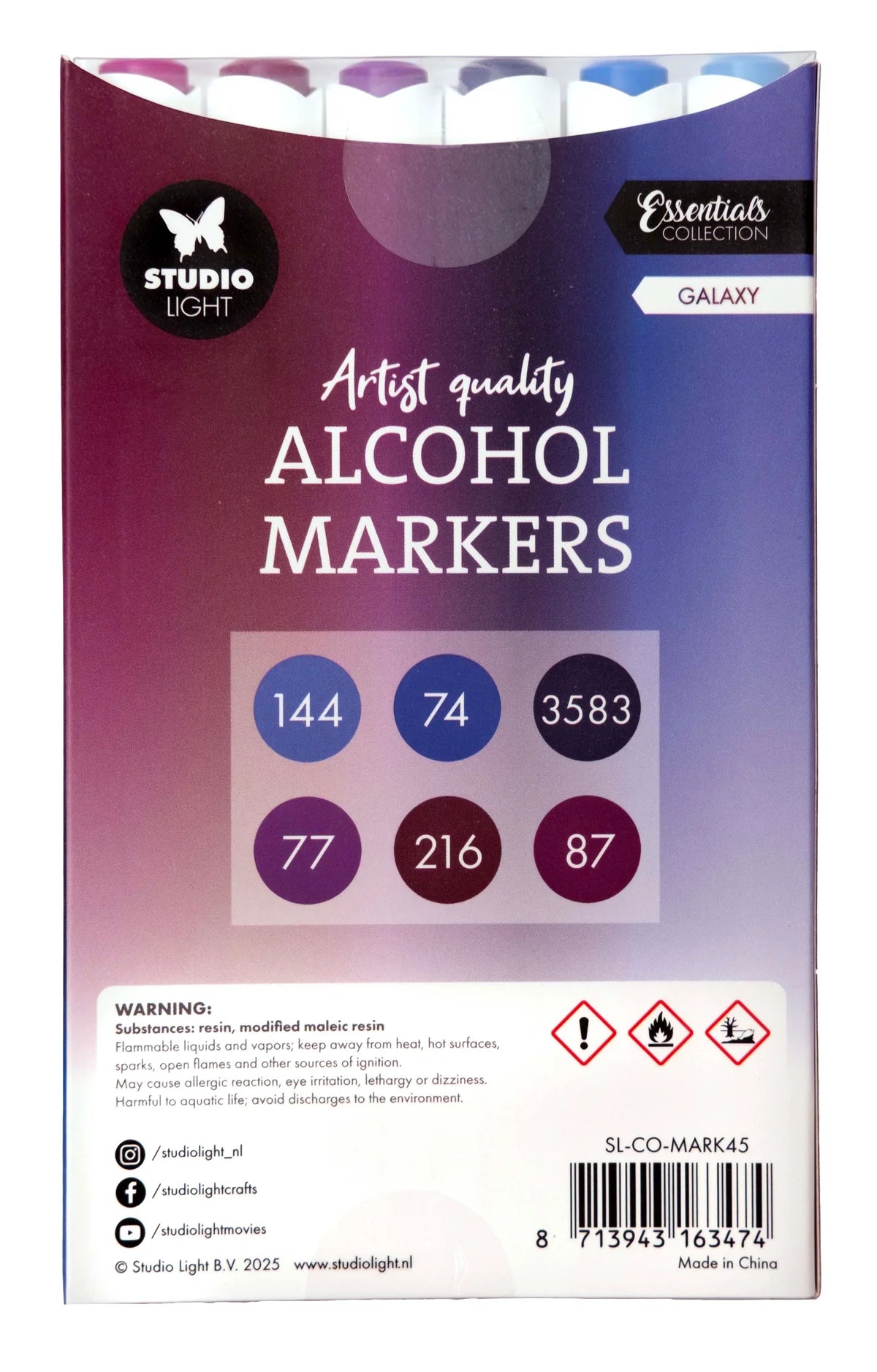 Studio Light - Alcohol Markers - Galaxy 6pcs