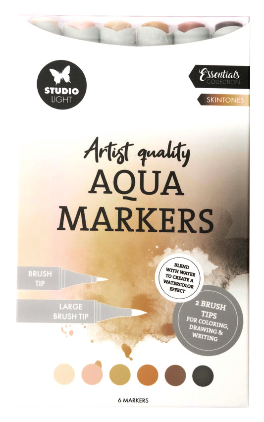 Studio Light - Aqua Markers - Skintones 6pcs