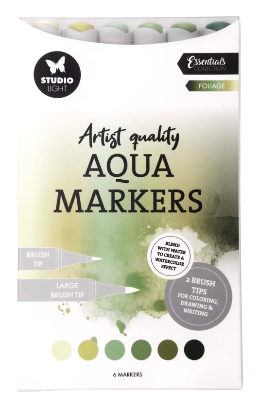 Studio Light - Aqua Markers - Foliage 6pcs