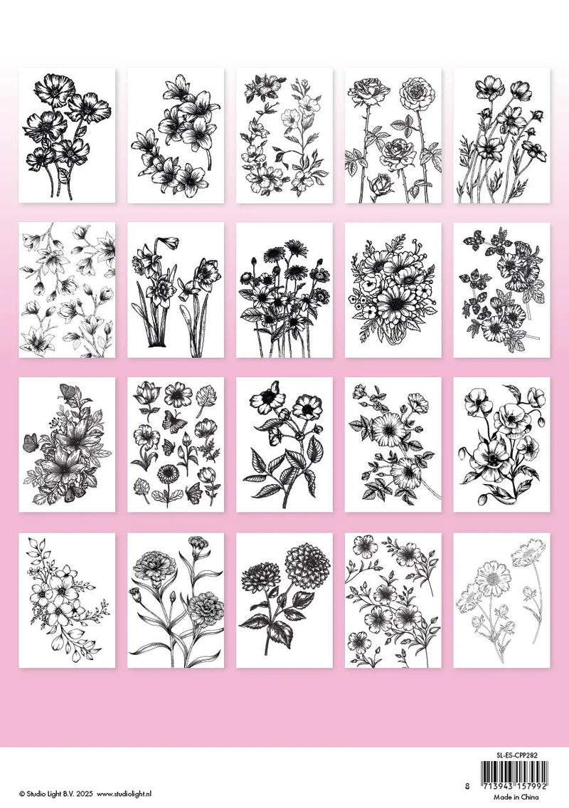 Studio Light - Flowers Watercolor Coloring Pages