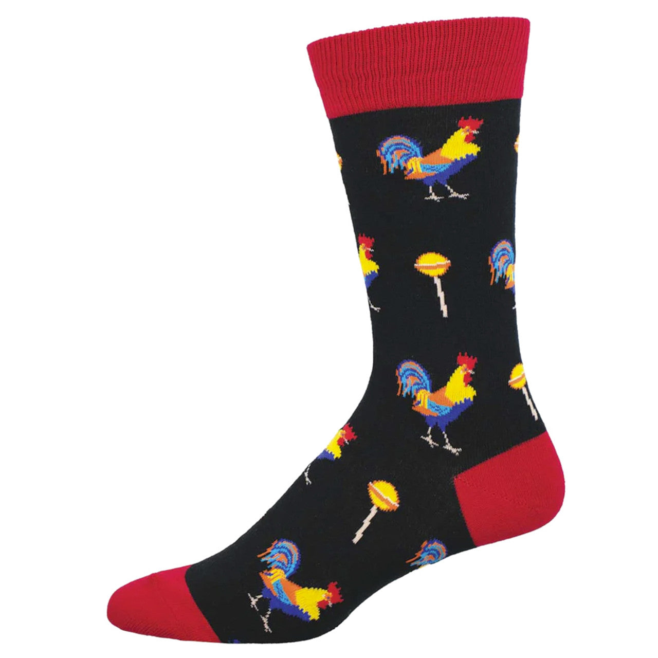 Men's Cock Sucker Cotton Crew Socks Black
