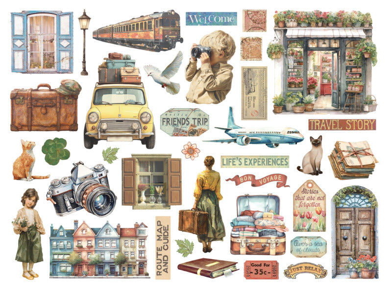 Stamperia Art of Travelling Die Cuts