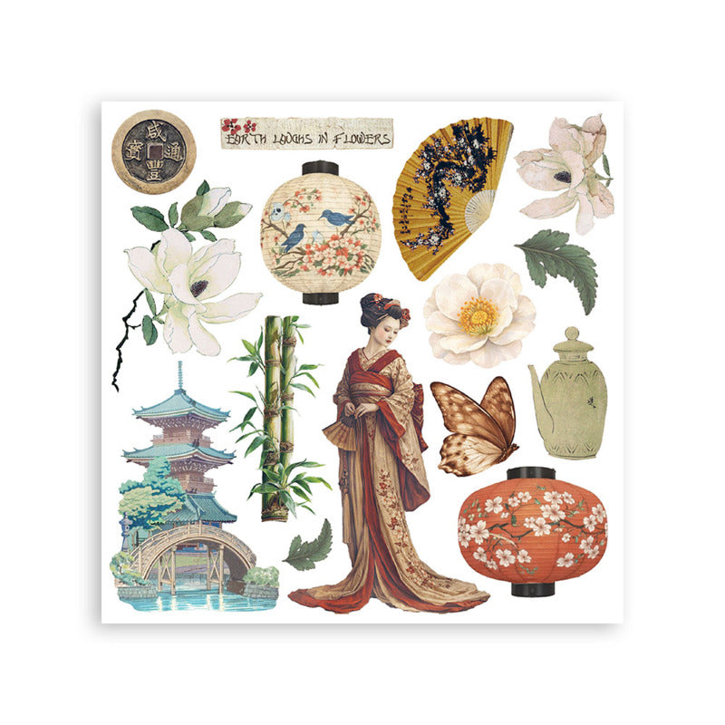 Stamperia Rub on Kit Oriental Garden