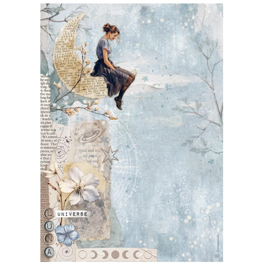 Stamperia Create Happiness Secret Diary - Moon A4 Rice Paper