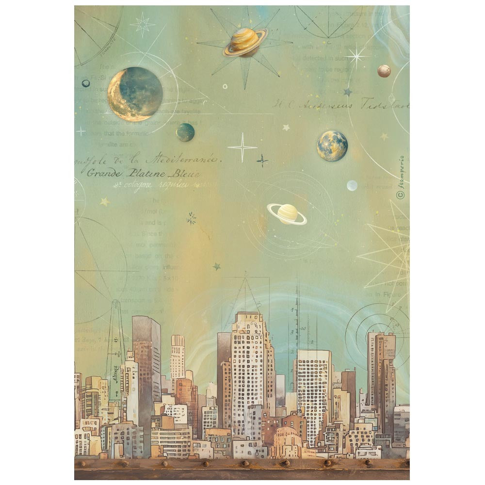 Stamperia A New Beginning - Skyline A4 Rice Paper