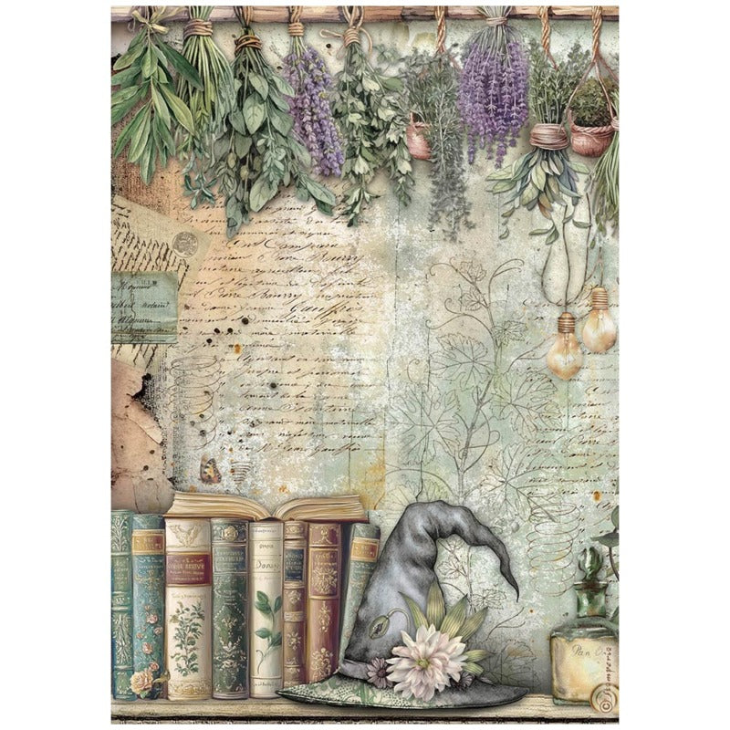 Stamperia Rice Paper Selection Herbarium Silvae 6 Piece