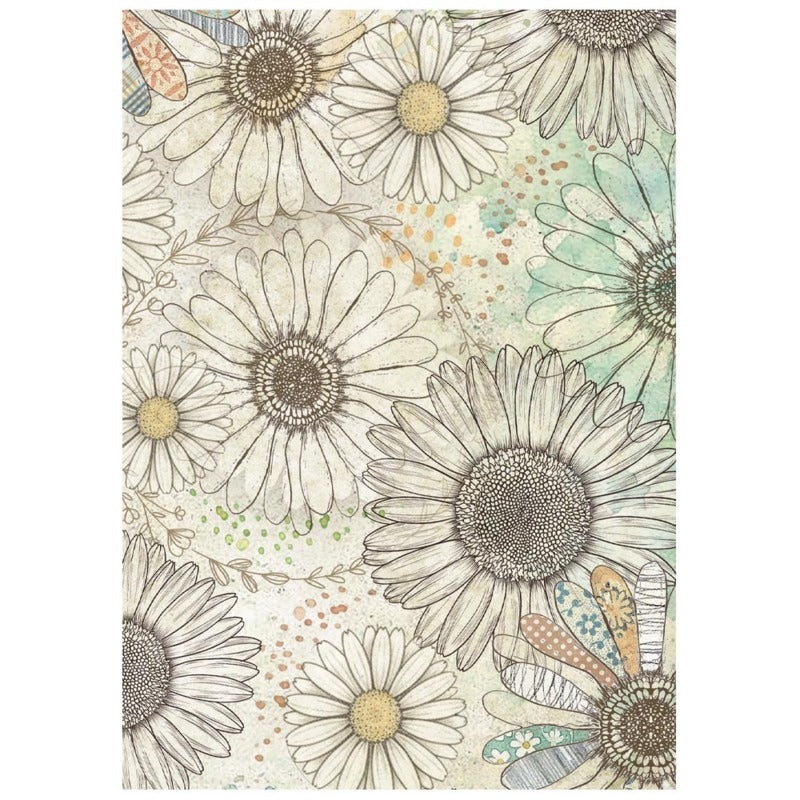 Stamperia - A6 Mini Rice Paper - Daisy Art