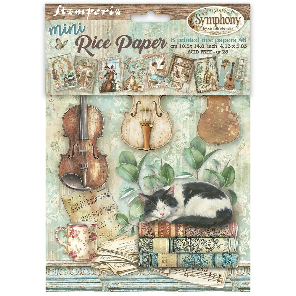 Stamperia A6 Mini Rice Papers Symphony