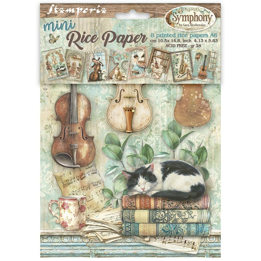 Stamperia A6 Mini Rice Papers Symphony