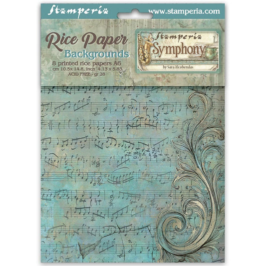 Stamperia A6 Rice Paper Backgrounds