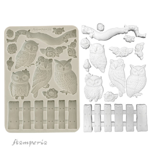 Stamperia - The Owl's House - Owls and Branch Mould