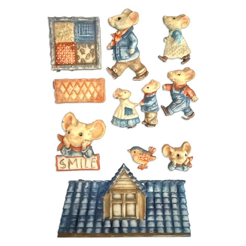 Stamperia Silicone Mould - Family Mice