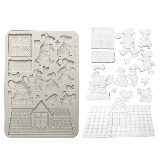 Stamperia Silicone Mould - Family Mice
