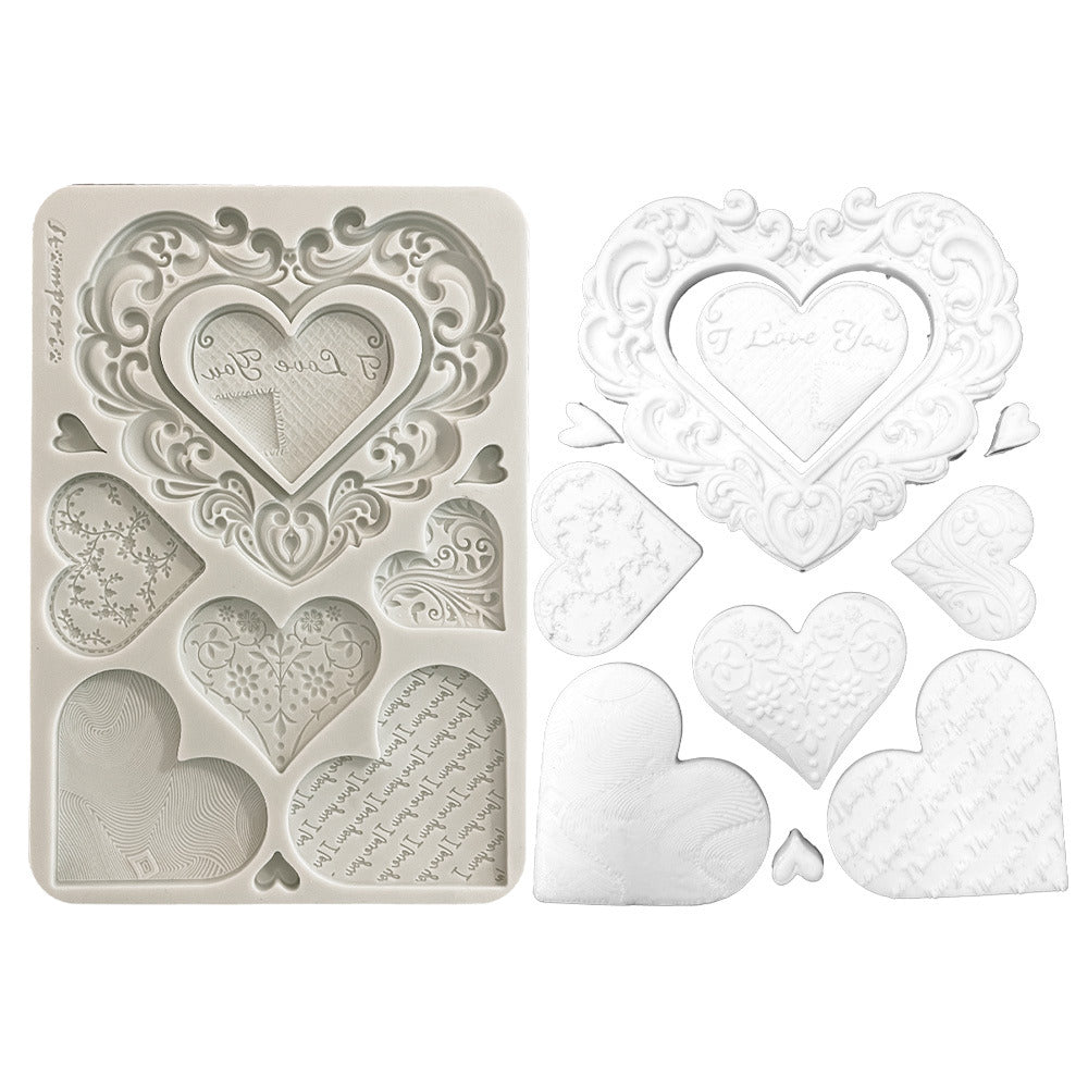 Stamperia Silicone Mould - Family Hearts
