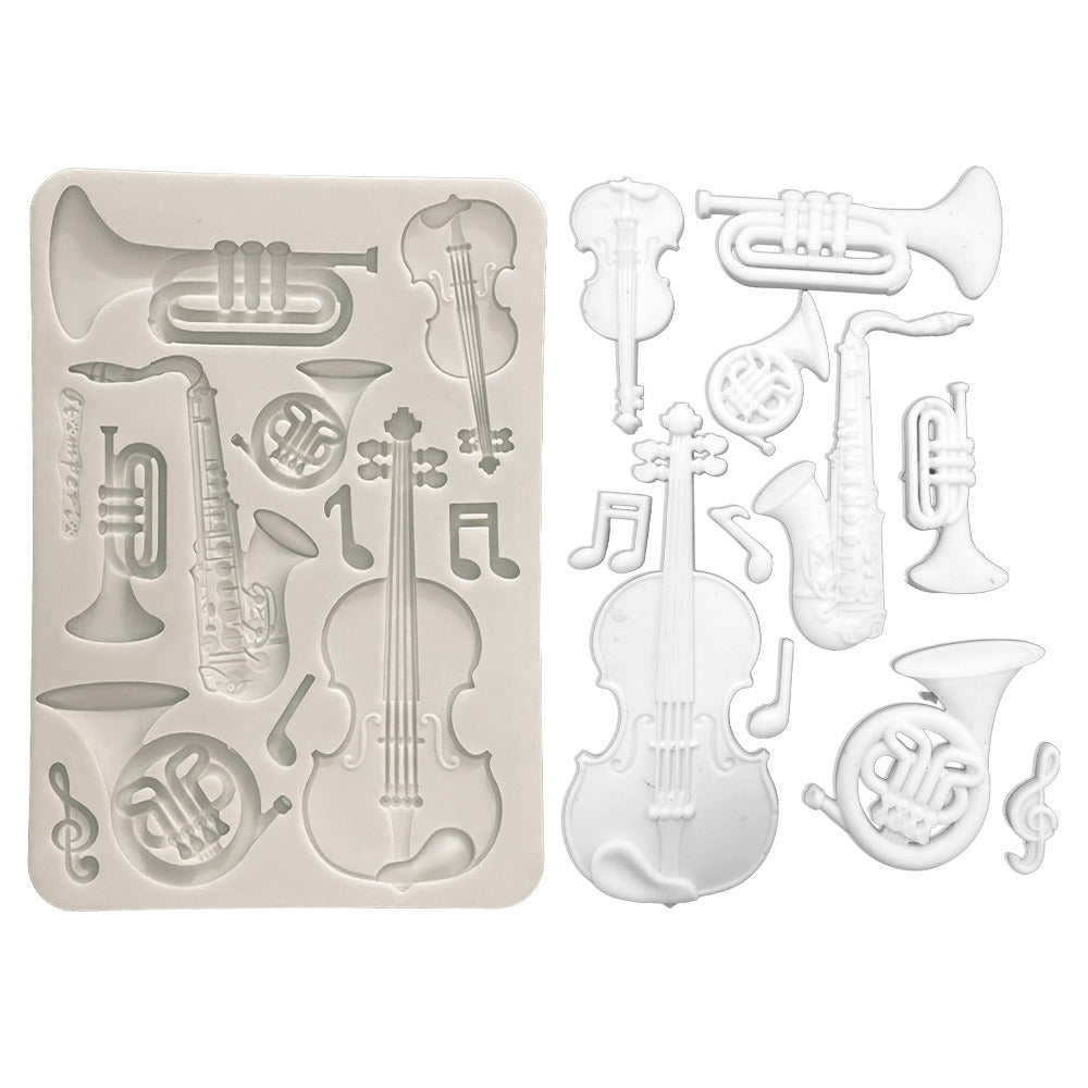 Stamperia A5 Silicone Mould Musical Instruments