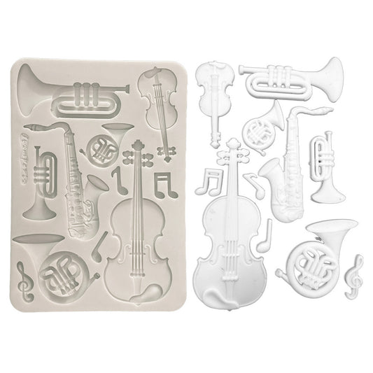 Stamperia A5 Silicone Mould Musical Instruments