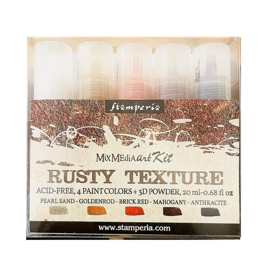 Stamperia Rusty Texture Mixed Media Art Kit Rusty Texture