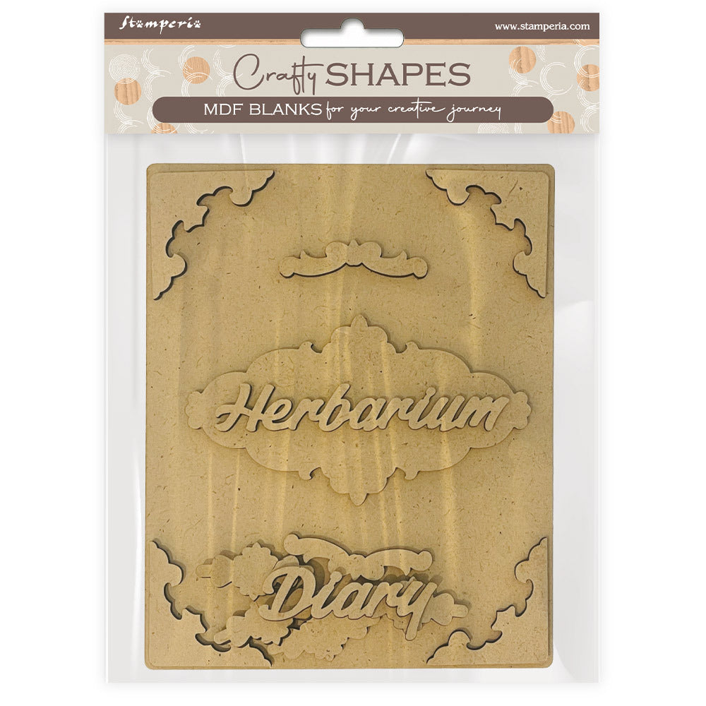 Stamperia Crafty Shapes Herbarium Silvae - Diary Cover