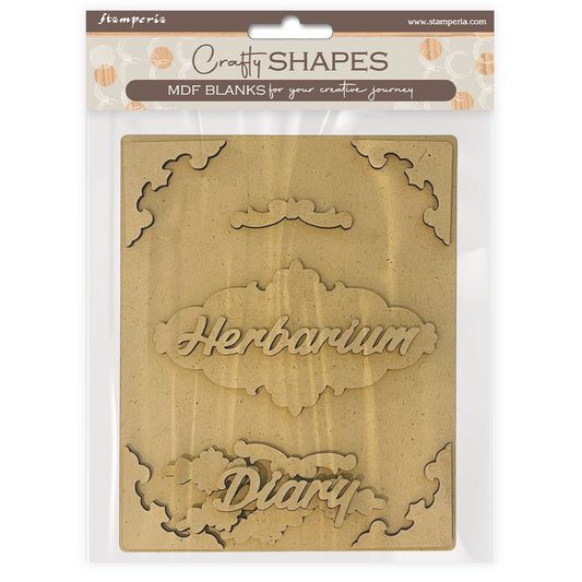 Stamperia Crafty Shapes Herbarium Silvae - Diary Cover