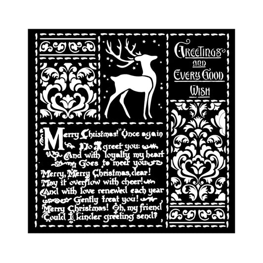 Stamperia - Christmas Letters - Stencil