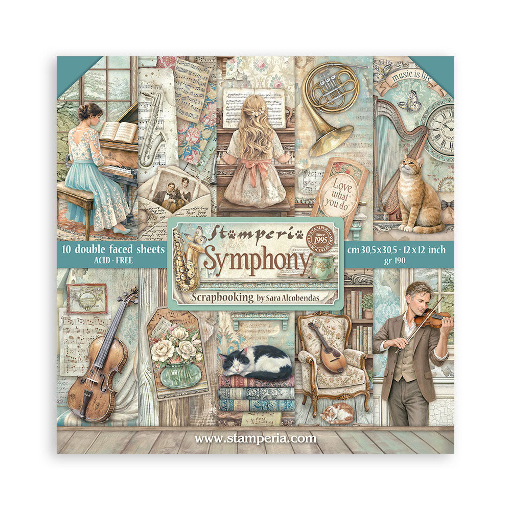Stamperia 12x12 Paper Pad Symphony