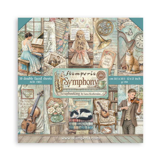 Stamperia 12x12 Paper Pad Symphony