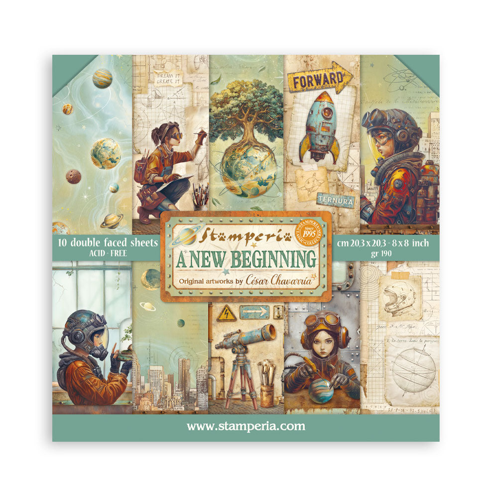 Stamperia A New Beginning Paper Pad 8x8"