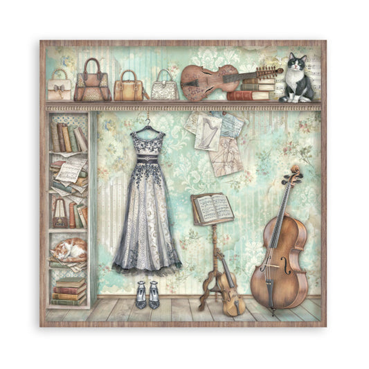 Stamperia Scrapbooking Maxi Pad Symphony 8x8"