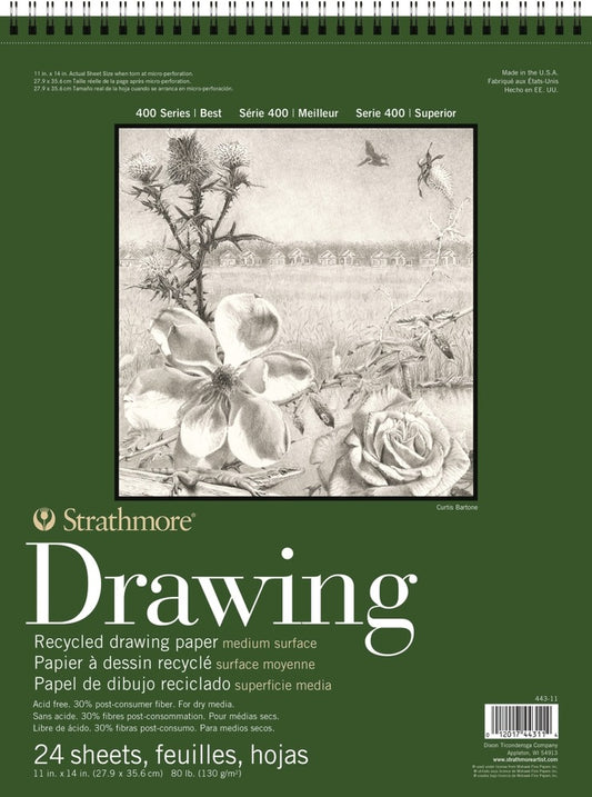 400 Series Recycled Drawing Pad Medium Surface 11x14"