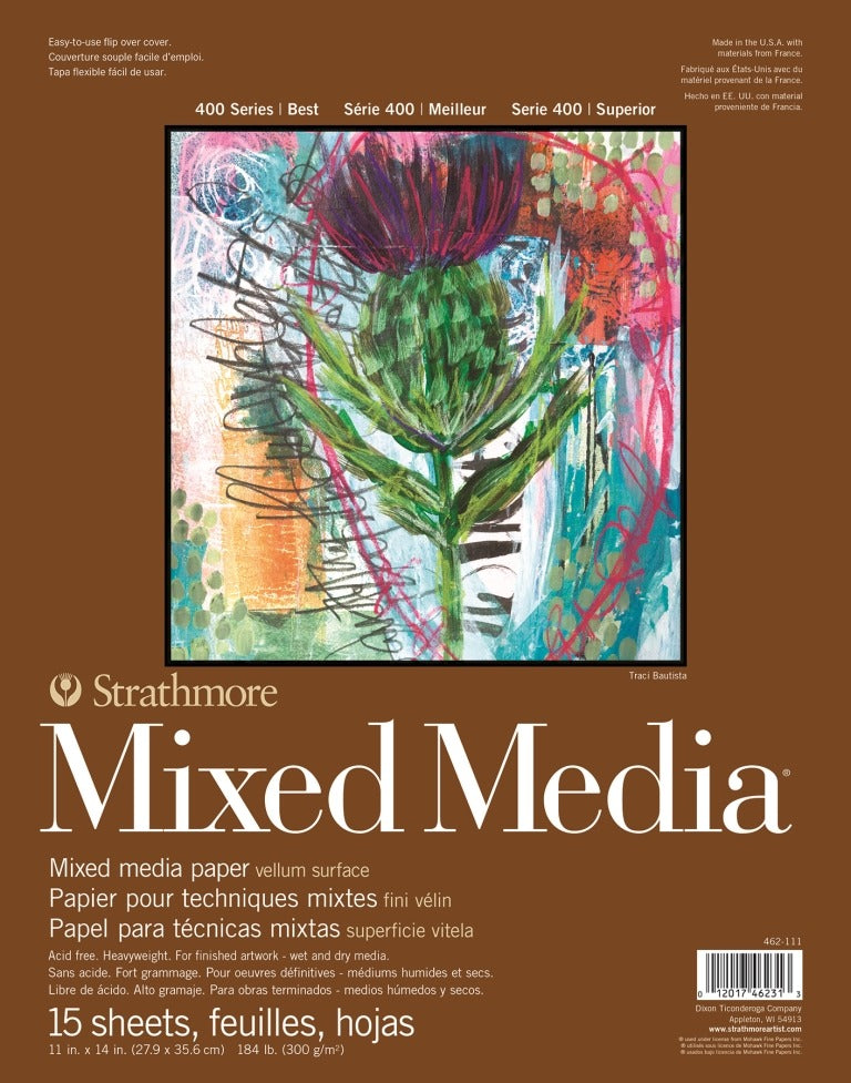Strathmore 400 Series Mixed Media Pad White  11x14"