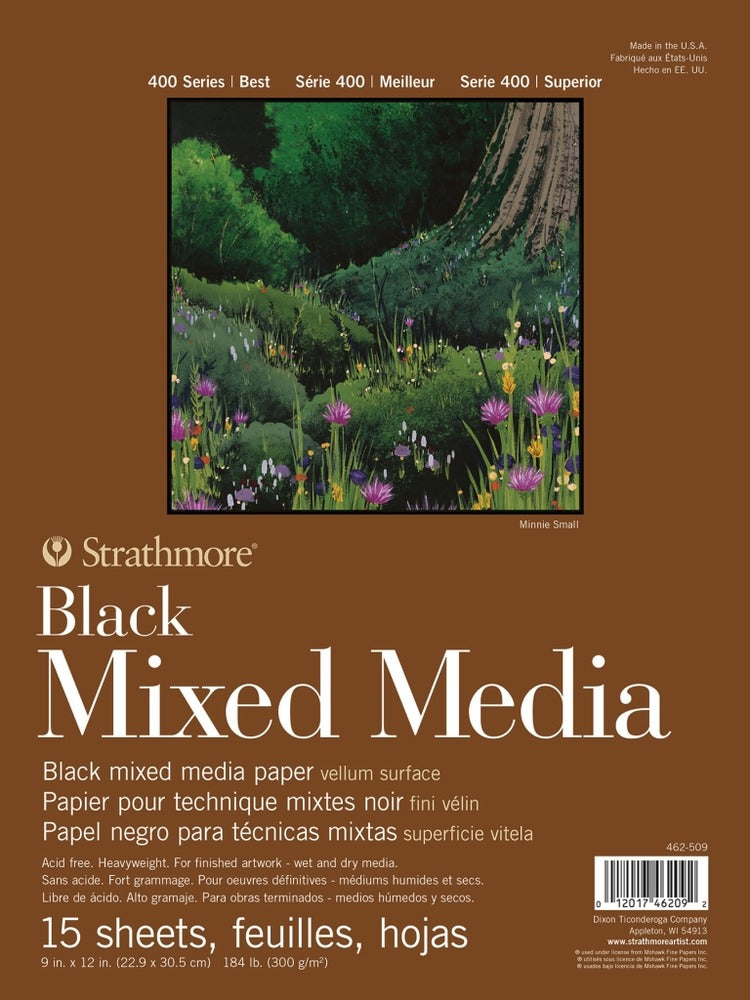 Strathmore 400 series Tone Black Mixed Media Pad 9x12"