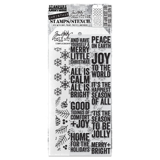 Tim Holtz & Stampers Anonymous Mixed Media - Bold Tidings, Flurries, and Gatherings