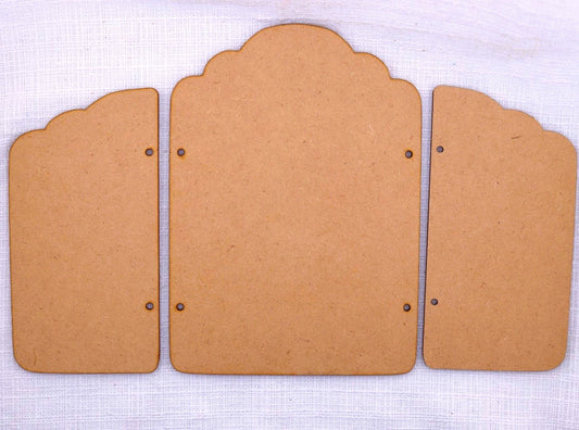 Handcrafted Holiday Tradition - MDF Blank 3 Piece Screen Plaque