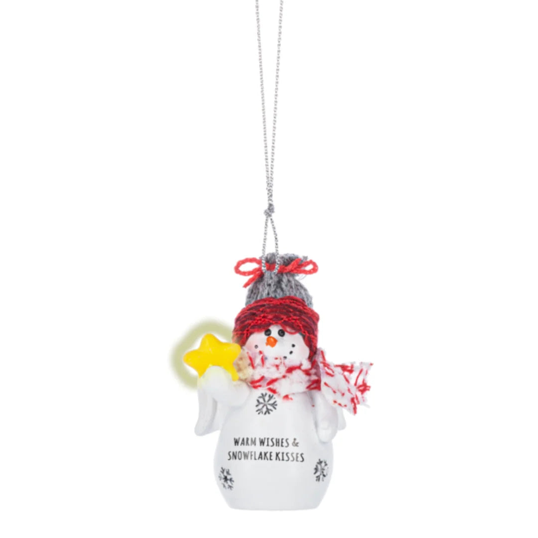 SNOWMAN WARM WISHES ORNAMENT