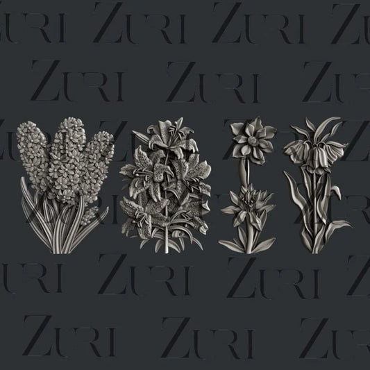 Zuri Designs Inc: Flower Bloom Set 2