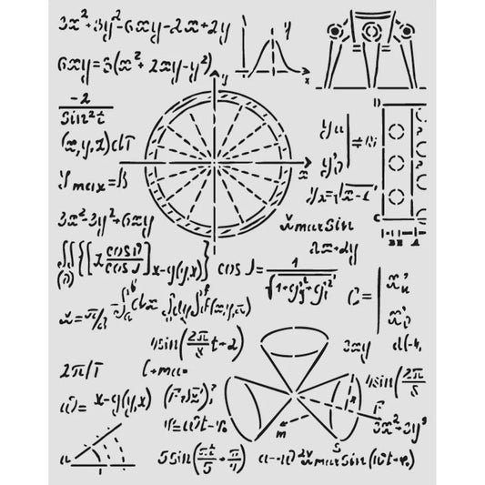 Stamperia A New Beginning Media Stencil, Formulas 8x10"