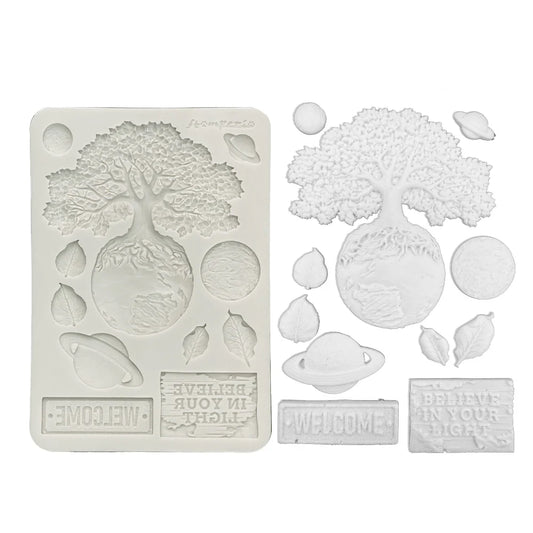 Stamperia  A New Beginning Silicone Mould A5, Planets