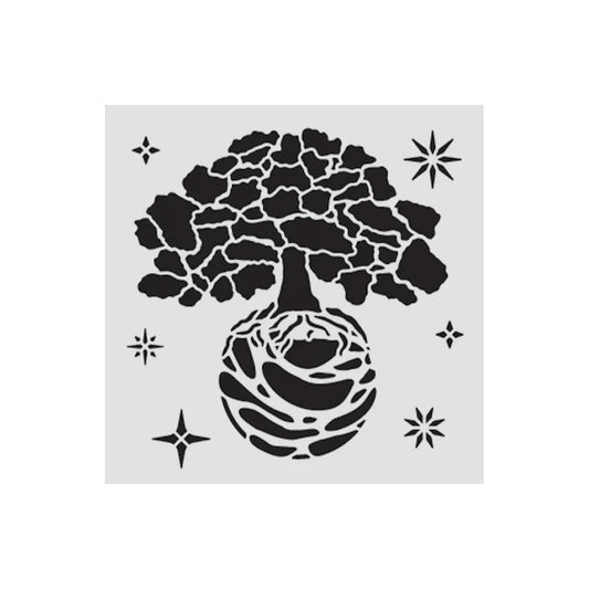 Stamperia A New Beginning Media Stencil, The World Tree
