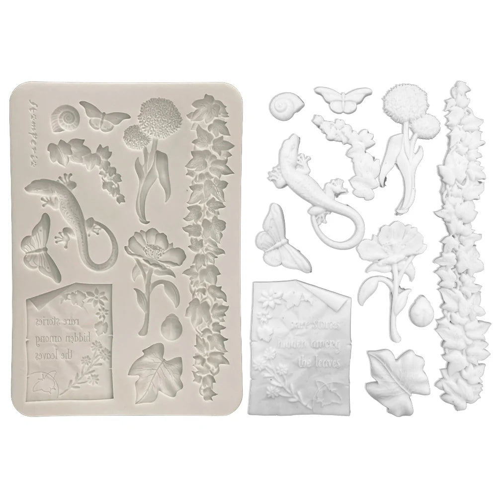 Stamperia Silicone Moulds - All Around Flowers and Leaves A4 Mould