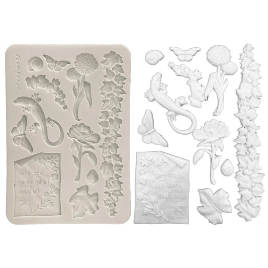 Stamperia Silicone Moulds - All Around Flowers and Leaves A4 Mould