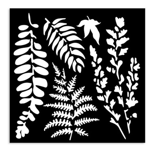 Stamperia Media Stencil, Leaves