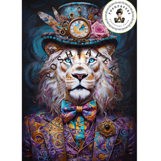 Posh Papers - Exotic Steampunk Lion 53x73 cm