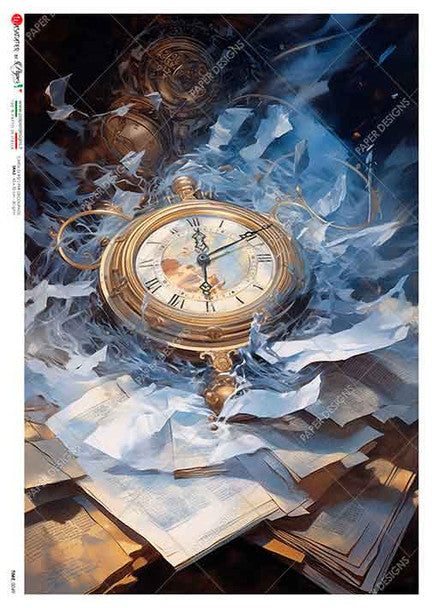 Paper Designs - Mystical Timepiece A4 Rice Paper