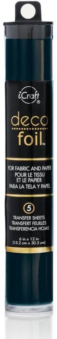 iCraft - Deco Foil Transfer Sheets Black 6x12