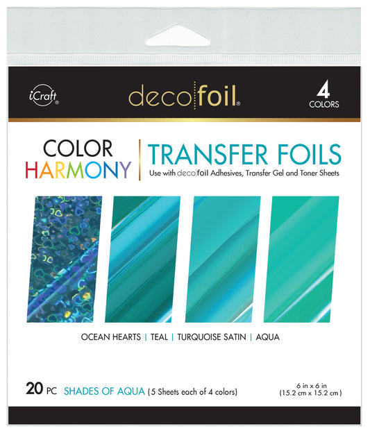 iCraft : Deco Foil Color Harmony Transfer Foils - Shades of Aqua